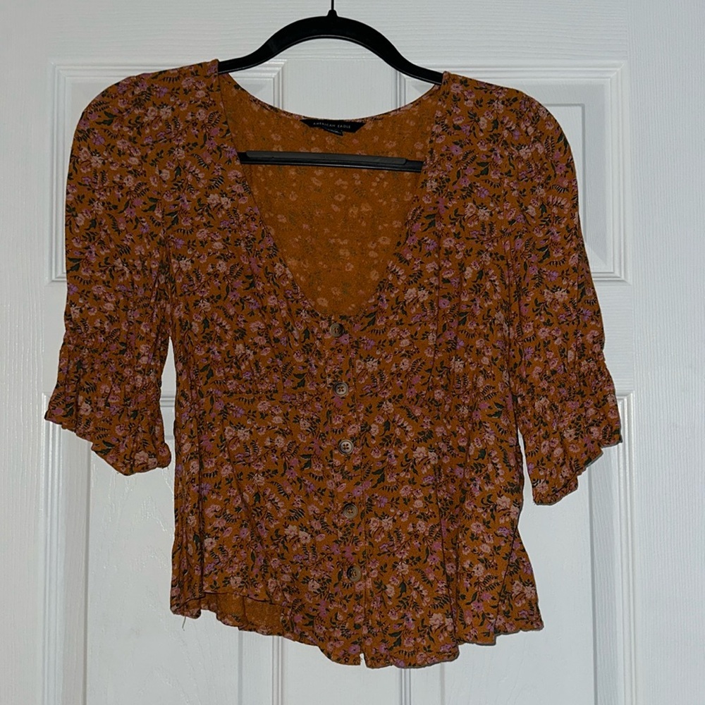 American Eagle Floral Blouse